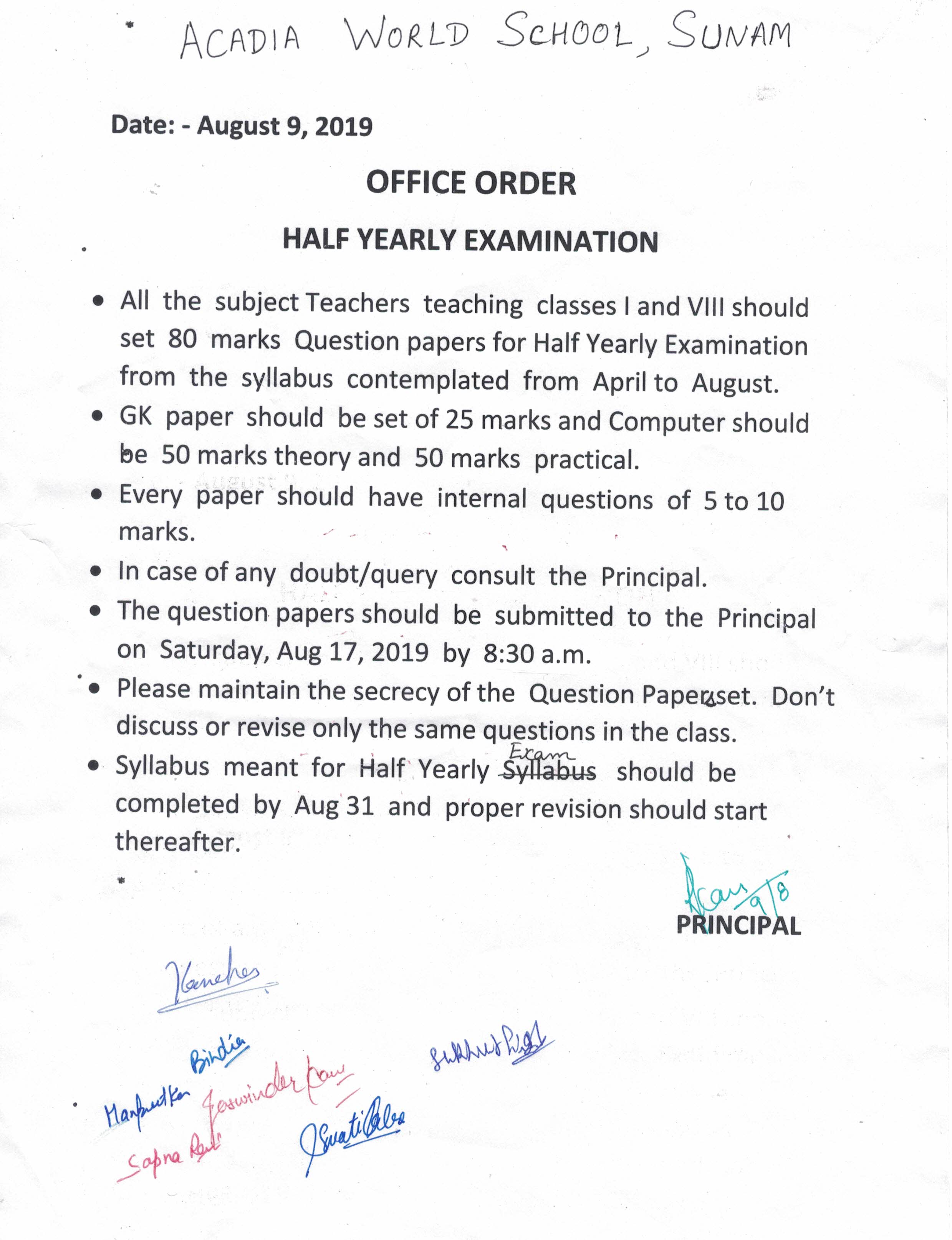 Notice 09 Aug, 2019